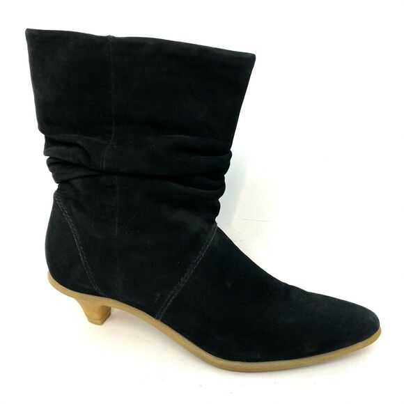 Vince Camuto Booties 6 36 Ankle Boots Black Suede Leather BCBGMaxazria - Picture 2 of 11
